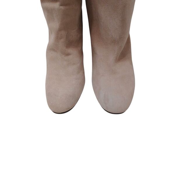 Stuart Weitzman Charlie Knee-high Boots 7.5 M Pink Champagne Beige Suede Leather - Picture 7 of 16